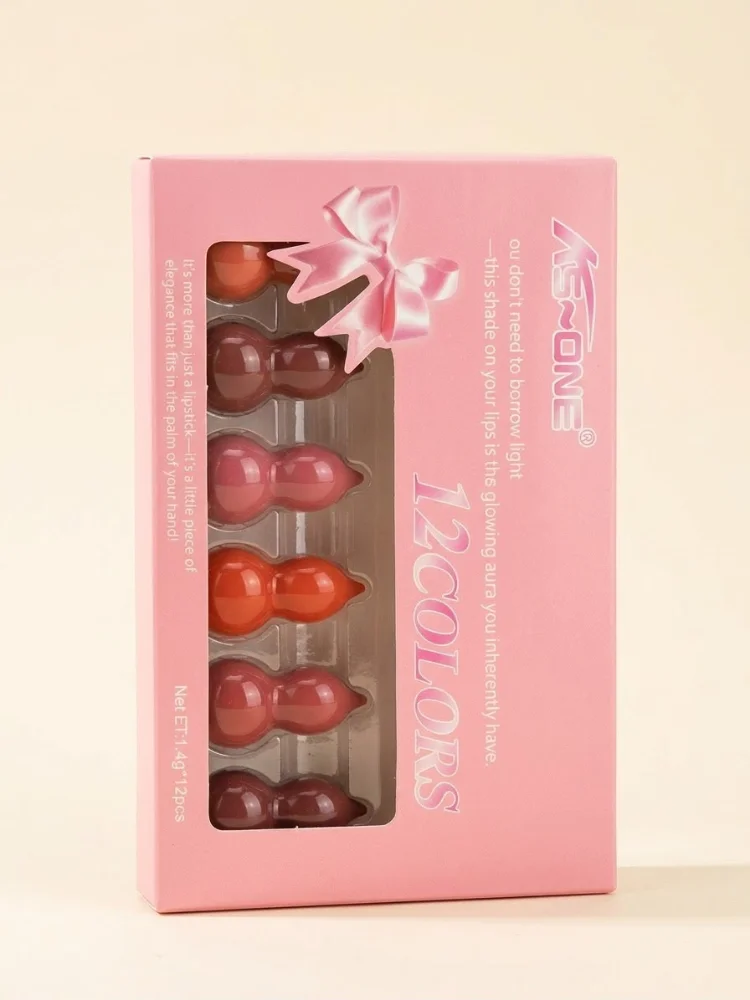 AS-ONE 12 Colors Lucky Gourd Mini Lipstick Set