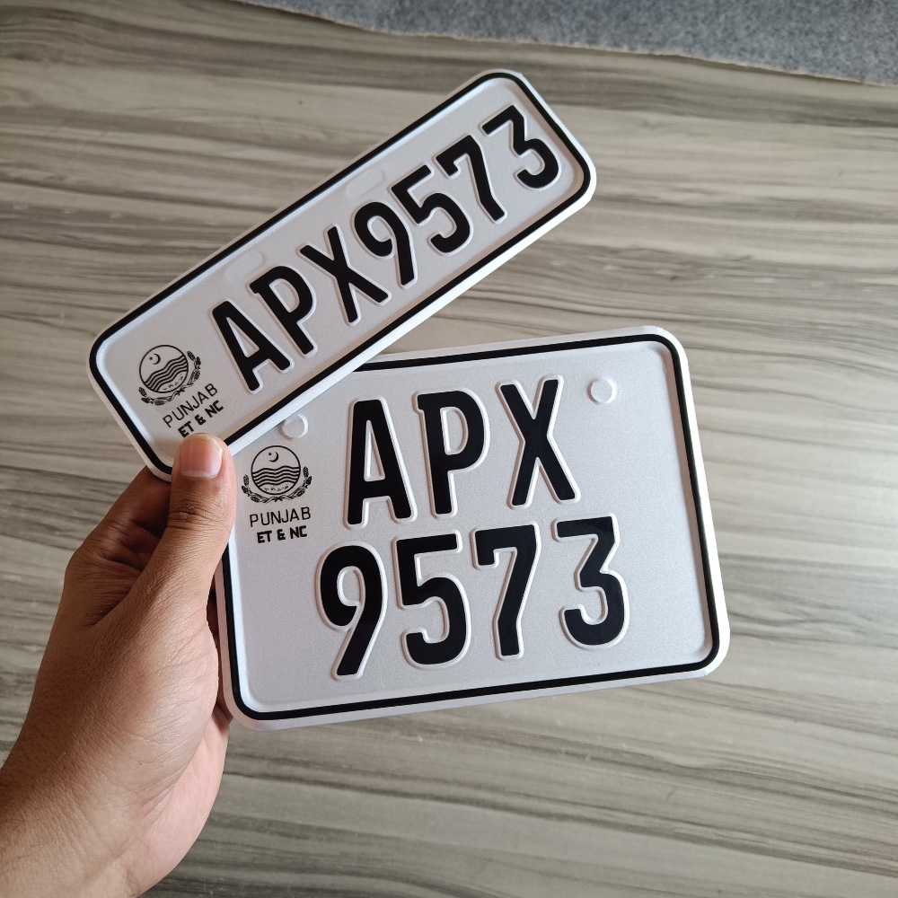 Bike back number plate 